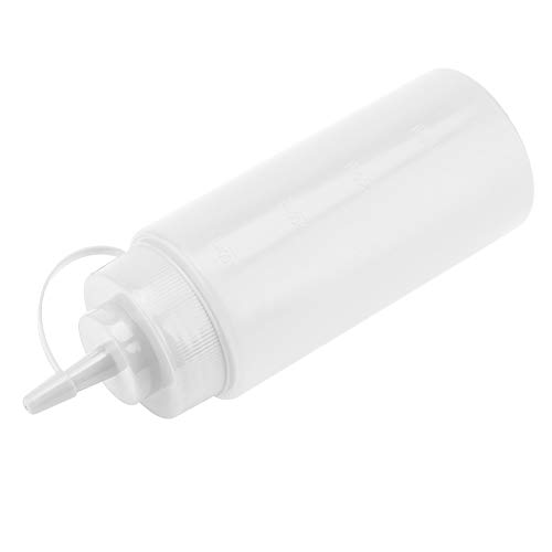 Wide Mouth 10pcs 460ml Condiment Dispenser, Oil Bottle Squirt Bottles, para Vineger Cream(white)