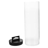 Outanaya Cilindro De Tenis Botella De Tenis Contenedor De Almacenamiento De Béisbol Botella Transparente De Bolitas Pequeñas Suministro De Bolas Porta Bolitas Black De Polivinilo