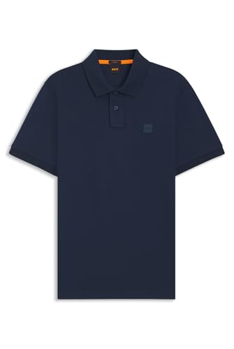 BOSS Mens Passenger Stretch-Cotton Slim-fit Polo Shirt with Logo Patch