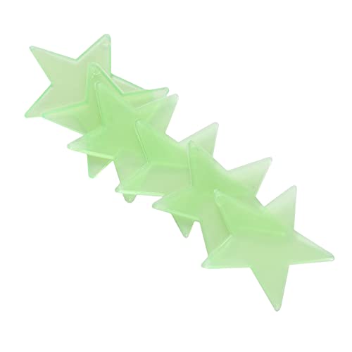 Ellylian 100 Pcs Glow In The Dark Luminous Stars Noctilucent Plastic Wall Stickers Decals For Home Art Decor Ceiling Wall Decorate Kids Babys Bedroom Room Decorations,Green #TOP3