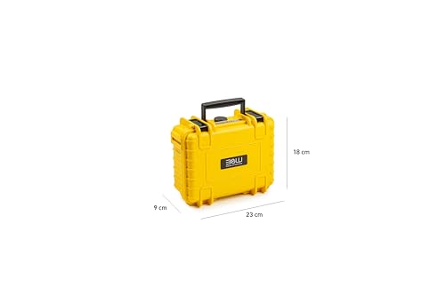 Maletín con Compartimentos para cámara con interior acolchado amarillo visible 2