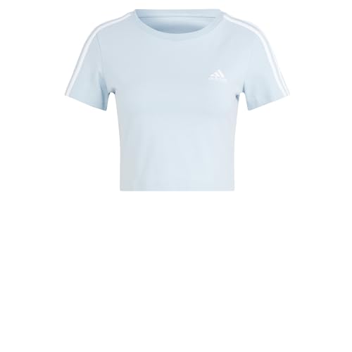 adidas Femme Essentials 3-Stripes Crop Tee, Wonder Blue F23, XL adidas Femme Essentials 3-Stripes Crop Tee, Wonder Blue F23, XL