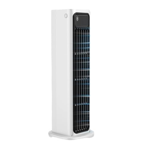 Ventilador de torre de escritorio, diseño portátil ajustable, 10,8 x 10,8 x 33 cm, ventilador de torre para dormitorio, 3 velocidades, oscilante, para dormitorio, oficina, cocina, camping, viajes
