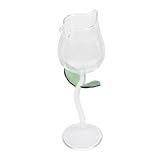 NUOBESTY Kreativer Rosenförmiger Weinkelch aus Glas 1 Stück Trinkglas für Wein Whisky Cocktails Originelles Geschenk und Dekoration für Hausbar Party