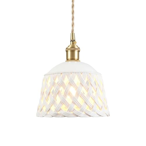 Luminaire suspendu décoratif moderne en céramique blanche haut de gamme façonné main