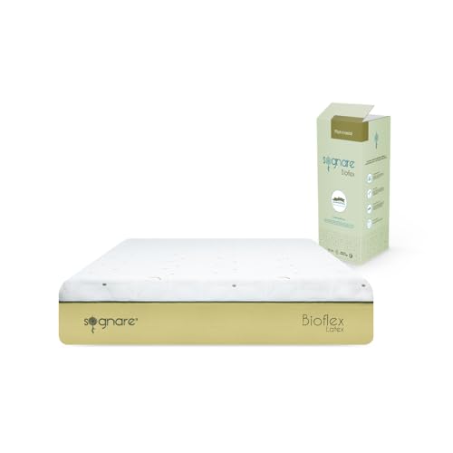 Listado de Cuanto Cuesta el Cubre Colchon Sognare Matrimonial para comprar online. 45 Sognare Colchón Matrimonial Firmeza Semisuave Modelo Bioflex de Látex Natural, Memory Foam y Resortes con Funda Lavable, 100 Noches de Garantía.