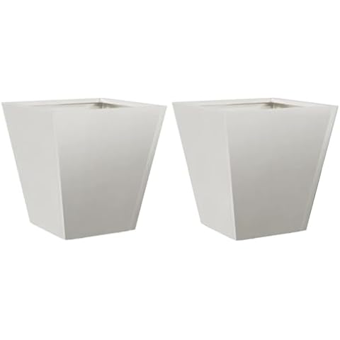 vidaXL Stainless Steel Outdoor Garden Planters Set of 2 Cover