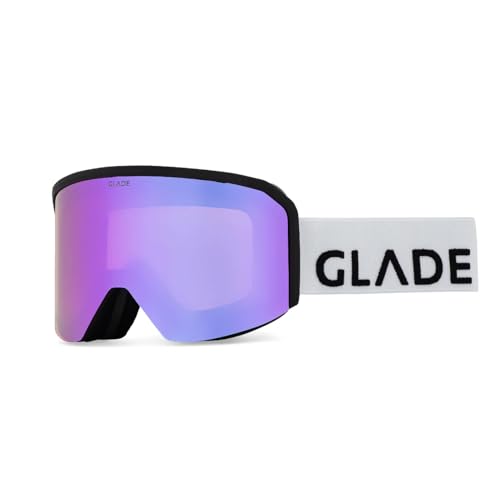 GLADE Mesa Ski Goggles Pink/White Anti-Fog Interchangeable Lens System 100% UVA/UVB Protection Medium Fit Designed in Colorado