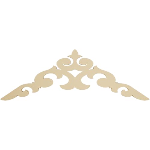 Ekena Millwork GPP036X012X100KEN Kendall Architectural Grade PVC Gable Pediments, 36"W x 12"H x 1"P (8/12) Pitch
