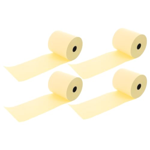 Papel térmico amarillo para recibos ABOOFAN de 4 rollos para mostradores