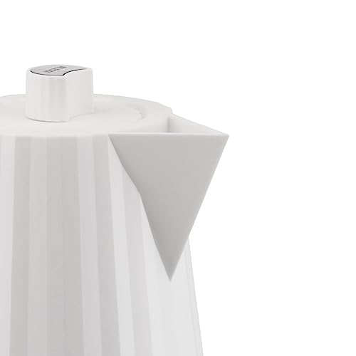 Alessi Plissé MDL06 W - czajnik elektryczny z żywicy termoplastycznej, wtyczka europejska 2400 W, 170 cl, biały