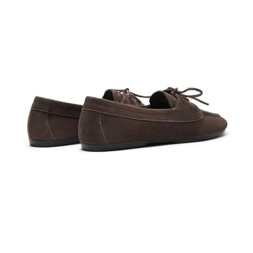 Image of C.Paravano Women Suede Leather Loafers Slip-ons Moccasin Boat Shoes Flats | Feels like a second skin, Soft, Comfortable, Lightweight, Easy to walk,Cushioned insole