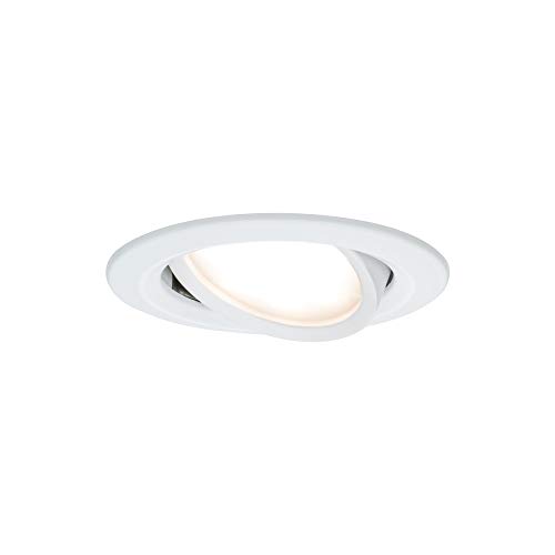 Paulmann 93682 Nova Plus LED Rond orientable avec 3 x 6,8 W IP65 Spot encastrable à intensité Variable Blanc Mat en Aluminium 2700 K, 3er-Set