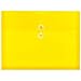 JAM PAPER Plastic Envelopes with Button & String Tie Closure - Letter Booklet - 9 3/4 x 13 - Assorted Primary Colors - 6/Pack