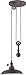 Craftmade P360BNK1 Blue Glass Mini Pendant Lighting, 1-Light 100 Watt (10"W x 16"H), Brushed Satin Nickel