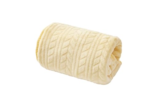 Willers 毛布 ふわふわ ブランケット 冬用 おしゃれ 膝掛け 小さめ フランネル ひざ掛け メンズ レディース Blanket 薄手 毛布 ミニ 四季適用 ブランケット 70*100cm (イエロー)