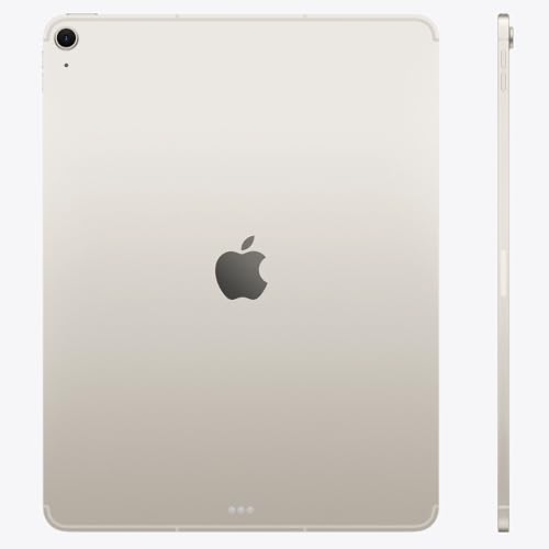 Image of Apple iPad Air (M3, 13-inch, 2025), 256GB, Wi-Fi + Cellular, Starlight (Renewed Premium)