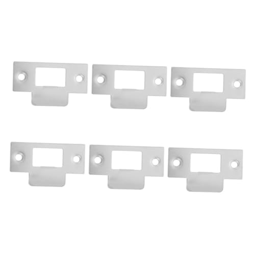 NUOBESTY Piastra Di Battuta Del Catenaccio in Acciaio Resistente Per Porte Antitempesta e Scorrevoli, Compatibile Telaio Regolabile, Set Da 6 Pezzi Per Sicurezza Rinforzata Casa