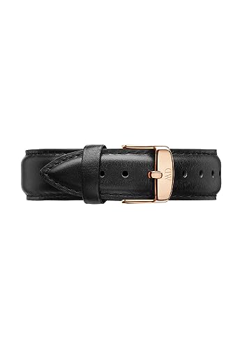 Daniel Wellington Classic Sheffield, Montre Noir/Or Rose Bracelet, 20mm, Cuir, pour Hommes