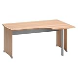 Confort et stabilité. Générique Bureau Compact Retour à Droite L 160 cm piètement Plein Bois - Jazz (Hêtre)