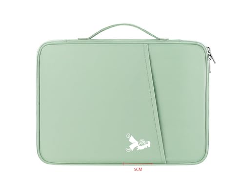 Image of Laptop Sleeve Protective Sleeve Comaptible with MacBook Air / 13-13.3 Notebook Multifuctional Briefcase Bag with Handle for Comfortable Travel (Lime Green)