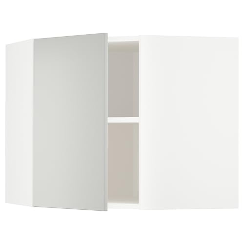 Meuble d'angle mural METOD blanc gris clair placard de rangement suspendu