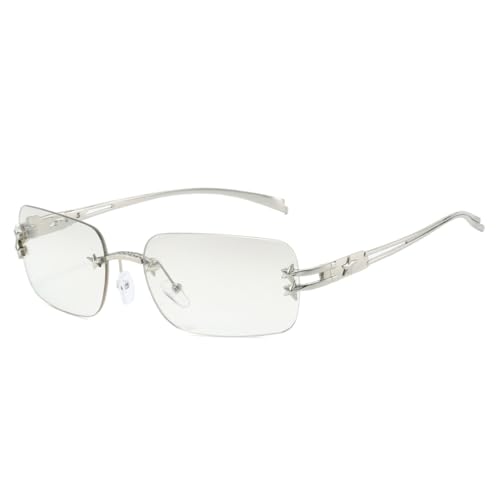 Lunettes de soleil femme sans monture aux finitions minimalistes de luxe