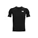 Under Armour Men's Armour HeatGear Compression Short-Sleeve T-Shirt , Black (001)/White, Large