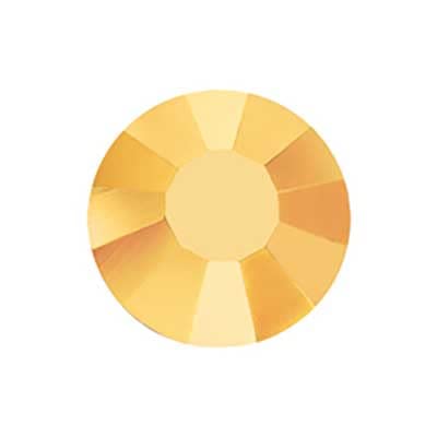 144 Pieces SS12 Preciosa Viva 12 Crystal Flat Back Hotfix 438 11 612, Aurum