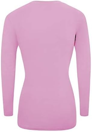 Natural Uniforms Women's Under Scrub Tee V-Neck Long Sleeve T-Shirt - Image 2