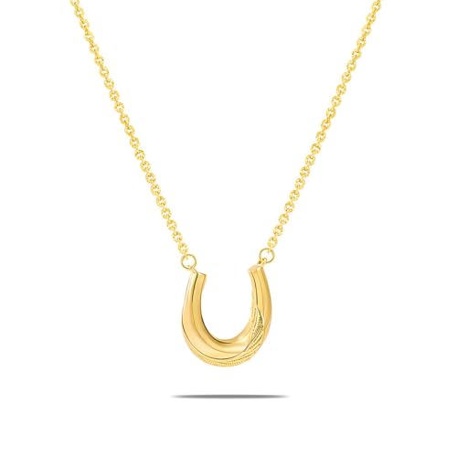 Milan Chiva Gold Plated Necklaces for Women 14K Gold Plated Chain Lightweight Dainty Jewelry MNS-1046GD