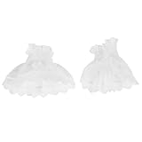 CONGARTENO Pulseras Elásticas de Encaje Blanco Volantes para Mujer y Niña, Mangas Falsas Desmontables de Algodón, Puños de Manga Falsos para Bodas y Uso Diario, Accesorios Decorativos