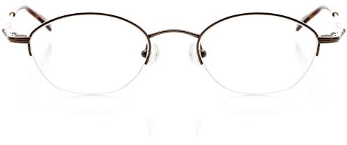 Optical Eyewear - Oval Shape, Metal Half Rim Frame - for Women or Men Prescription Eyeglasses RX4