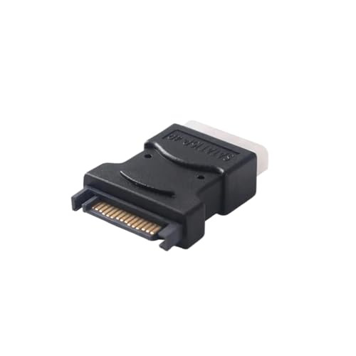 2 Pack Cable Adaptador SATA 15P Macho a IDE 4P Hembra miniatura 3