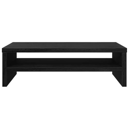 Support d'écran en chêne noir haut de gamme pour bureau chic