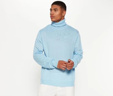 Kaynee, Long Sleeve Turtleneck Shirt, Light Blue, Adult - Small