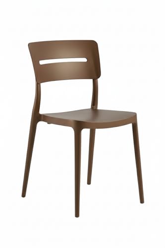 Cribel Set 4 Sedie Bella Bronzo in Polipropilene | Sedie