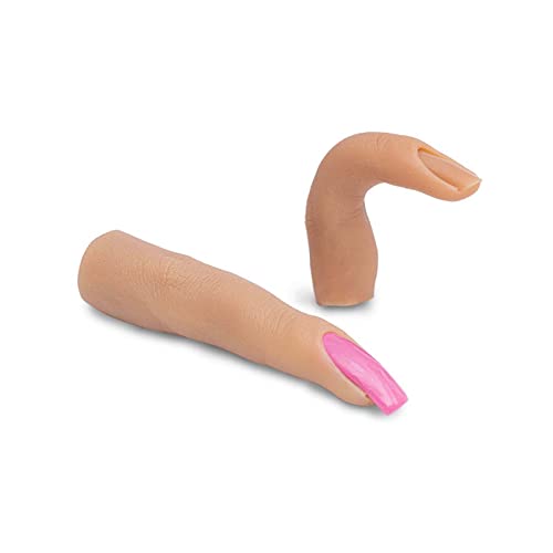 Silicone Practice Fingers for Acrylic Nails, Silicone Nail Training Finger, Flexible Soft Mannequin Finger for Nails Practice, DIY Nails, Nail Art