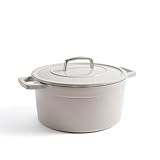 Martha by Martha Stewart 7 QT Enameled Cast Iron Dutch Oven w/Lid - Cobblestone