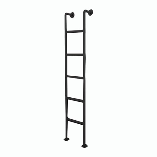 Escalera Escamoteable Escalera Techo Ático, Loft, Montada en la Pared, Escalera Escape Incendios Liviana, Escaleras de Salida del Sótano, Escalones de Escalera Multiusos para Interiores y Exteriores(1