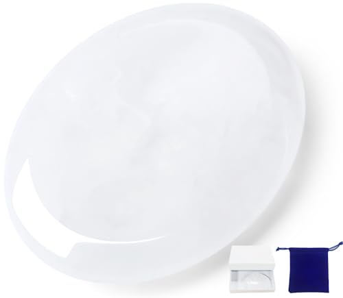 NUKAYAI Thumb Worry Stone Clear Quartz Crystals Oval Tiny Fidget Healing Crystal Natural Meditation Accessories Stress Relief Gifts Reiki Palm Small Trinkets Pocket Anxiety Relief Items for Women Men