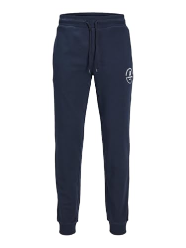 Image of Jack & Jones Mens Gordon Shark Sweatpants - Navy Blazer - 50W