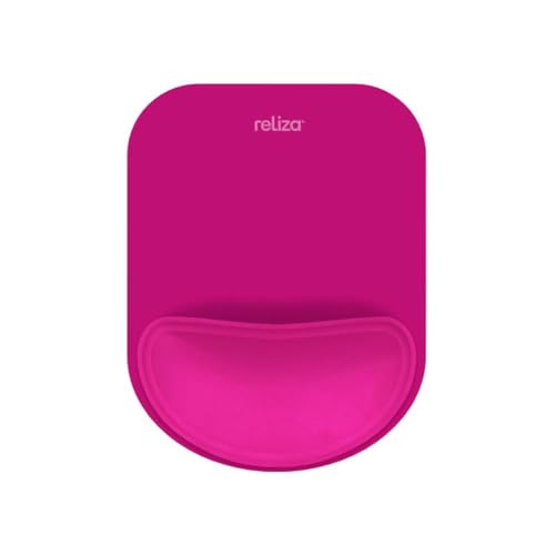 Mouse Pad com Apoio de Pulso Reliza 10855 Ergonômico Magenta BT 1 UN