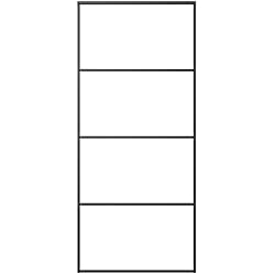 vidaXL Puerta Corredera Entrada Corrediza Deslizante Hogar Cuarto de Baño Salón Sala de Estar Habitación de Aluminio y Vidrio ESG Negro 90x205 cm