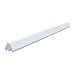 Plastics-R-Unique 4672PBW White Standard Parking Block with Cable Protection & Hardware - 72" Long