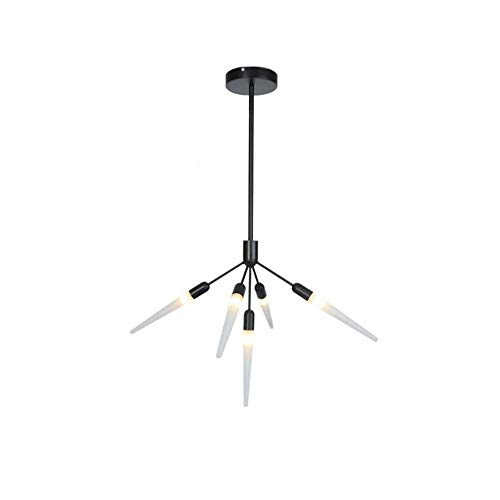 Lustre créatif long à LED support E27 luminaire en verre