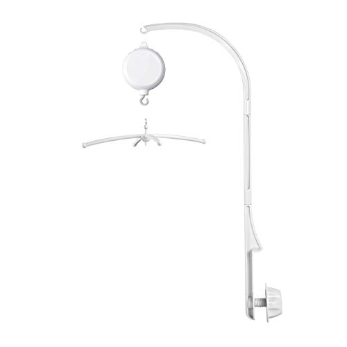 Image of HLEEDUO Baby Crib Mobile Arm with Music Box Spin Motor,28 Inch,Volume Control,3 Modes(Turn & Music,Turn Only, Music Only),Nursery Decor Hanger,Holder for DIY Clamp Mobile,35 Lullabies,30 Min Auto-Off
