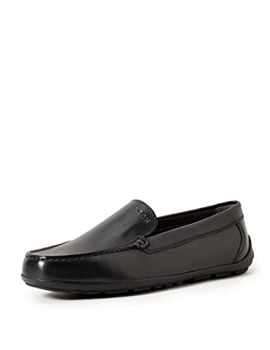 Geox New Fast BOY 2 Moccasin, Black, 40 M EU Big Kid (6.5 US)