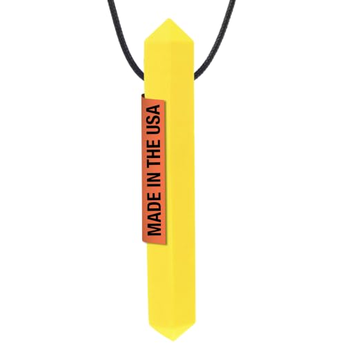 ARK Krypto-Bite Chew Necklace, Standard, Softest, Yellow | Chew for Sensory Kids and Adults, Oral Fidget for Autism, ADHD, SPD, Anxiety, Medical-Grade