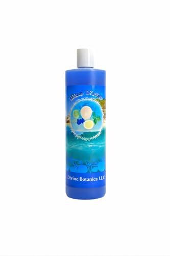Blue Water-Spiritual Water 16 oz-Bath Ritual & Floor Wash-Remove Negative Energy- Blue Azul-Spiritual Purification & Protection